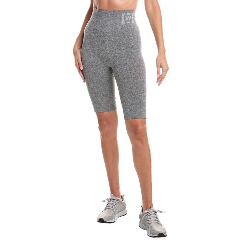 Wolford Womens  Shaping Athleisure Bike Short, Gray